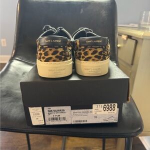 Saint Laurent Animal Print Sneakers